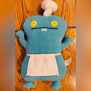 UGLYDOLL Cookie Chef BABO Plush Doll, turquoise color, 14 inches